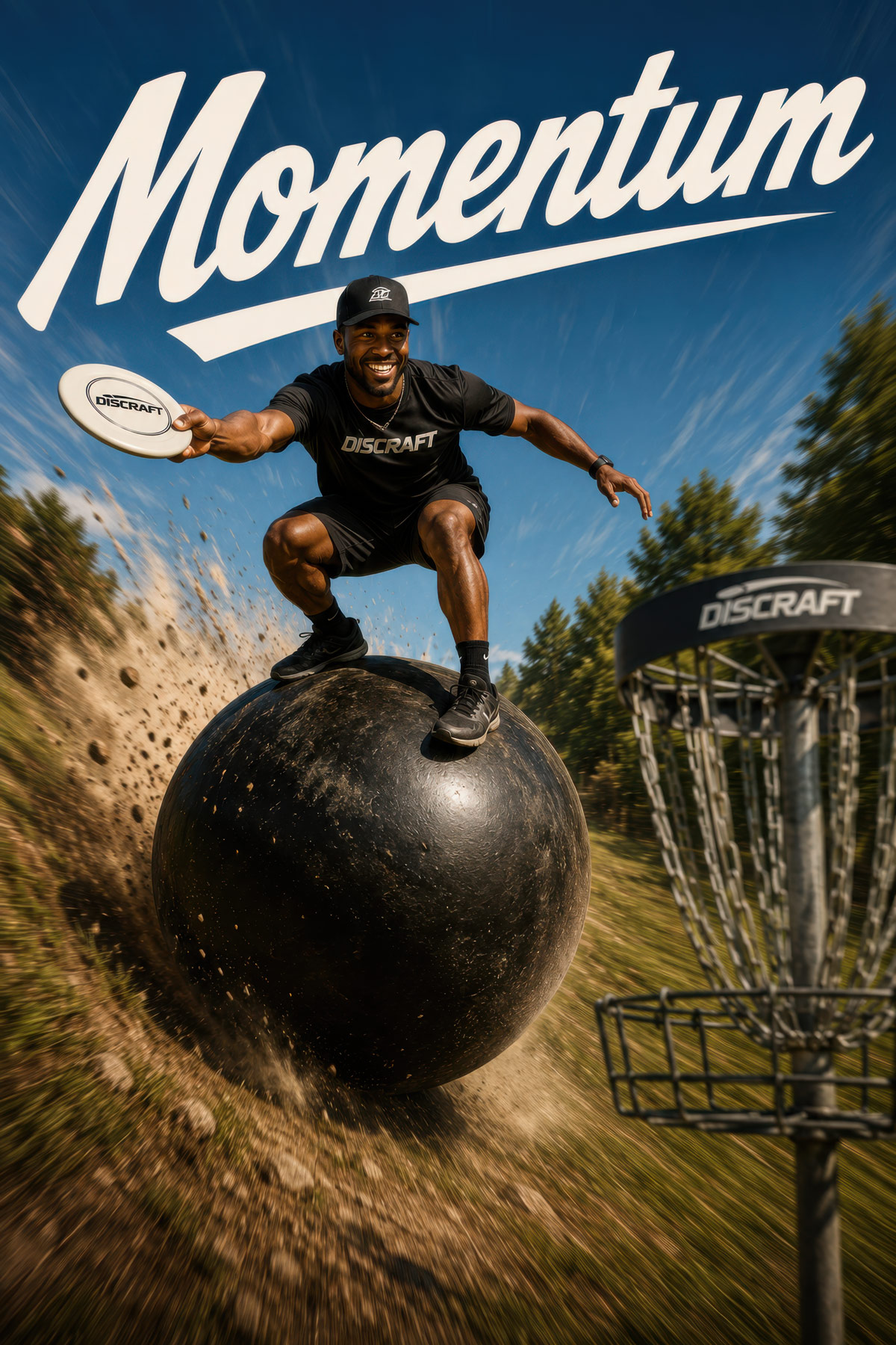 Momentum disc golf illustration