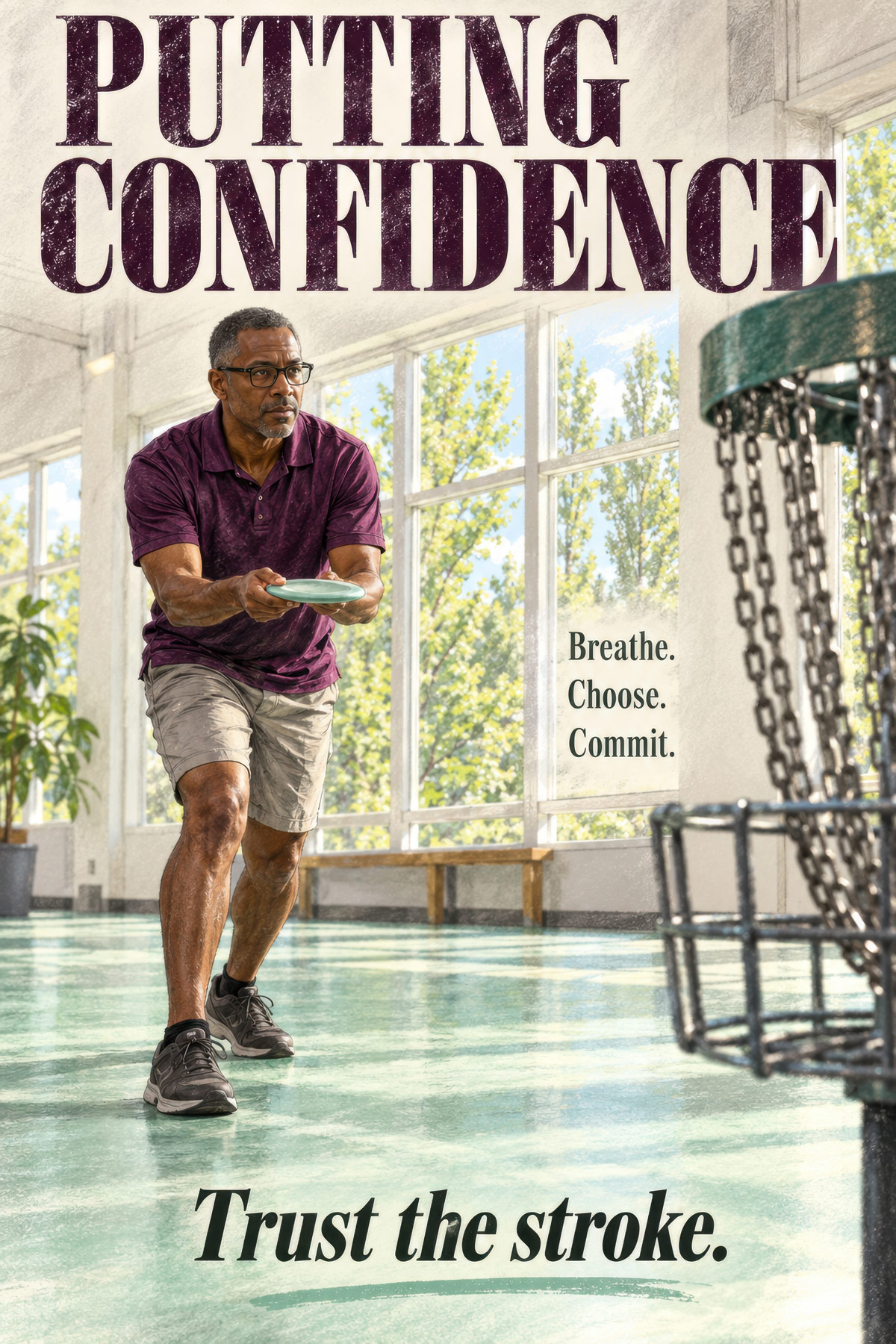 Putting Confidence disc golf illustration